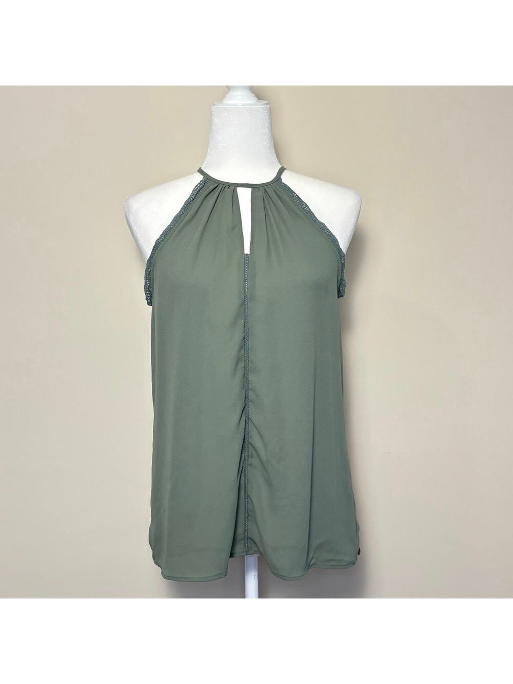 Japna Racerback Cami Women's S Olive Green Bohemian Fairygoth Indie